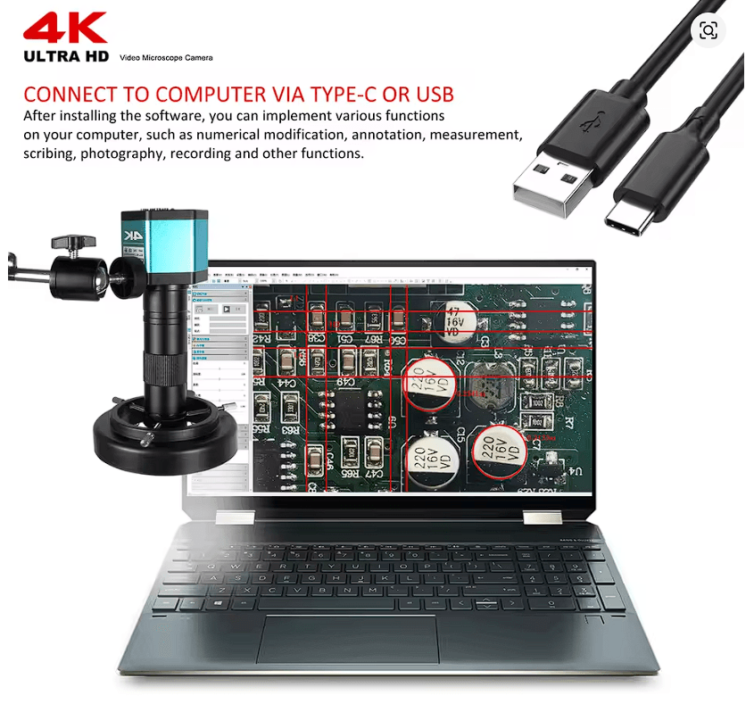 Microscopio Digital 4K, microscopio de 48MP para electrónica - Imagen 3